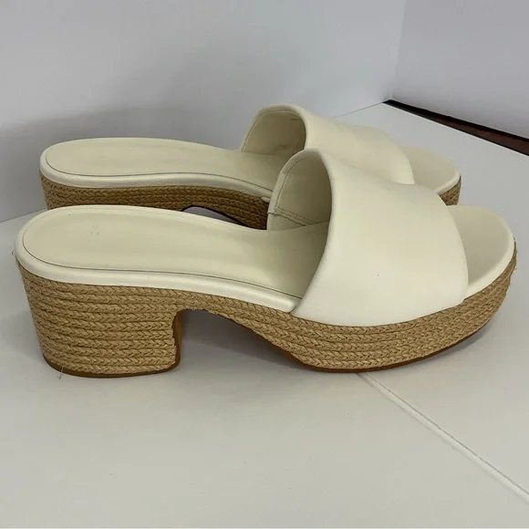Vince Cream Platform Mules - Picture 5 of 11